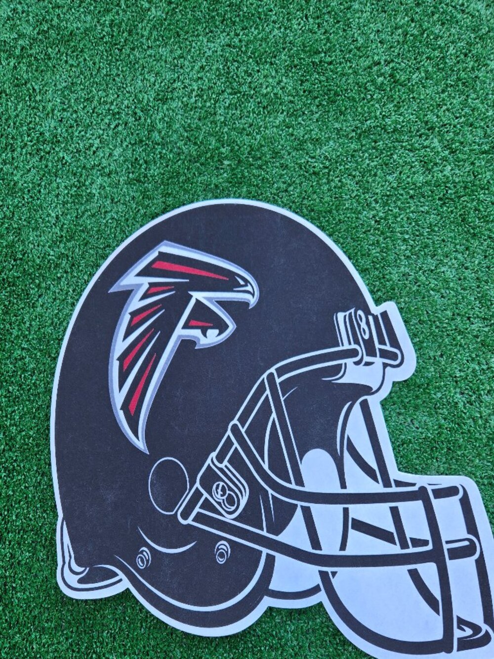 NFL Atlanta Falcons football helmet felt throwback black